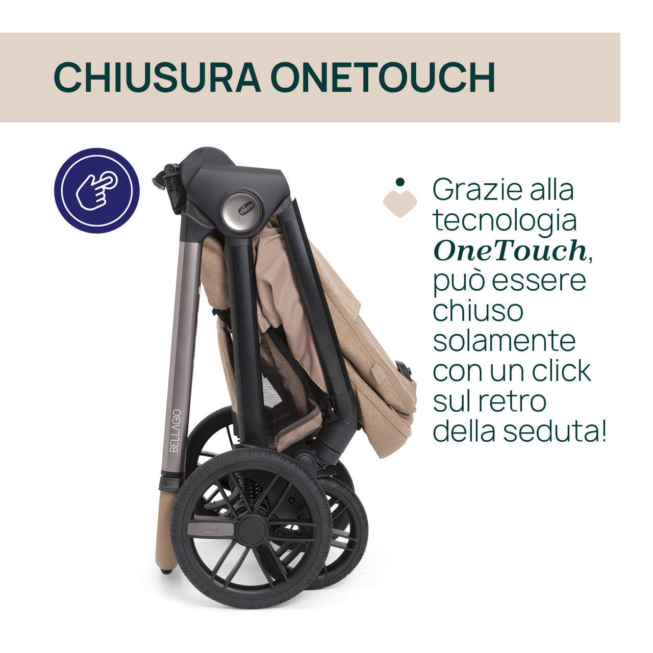 CHICCO TRIO BELLAGIO 2 CARAMEL CON FIRST SEAT
