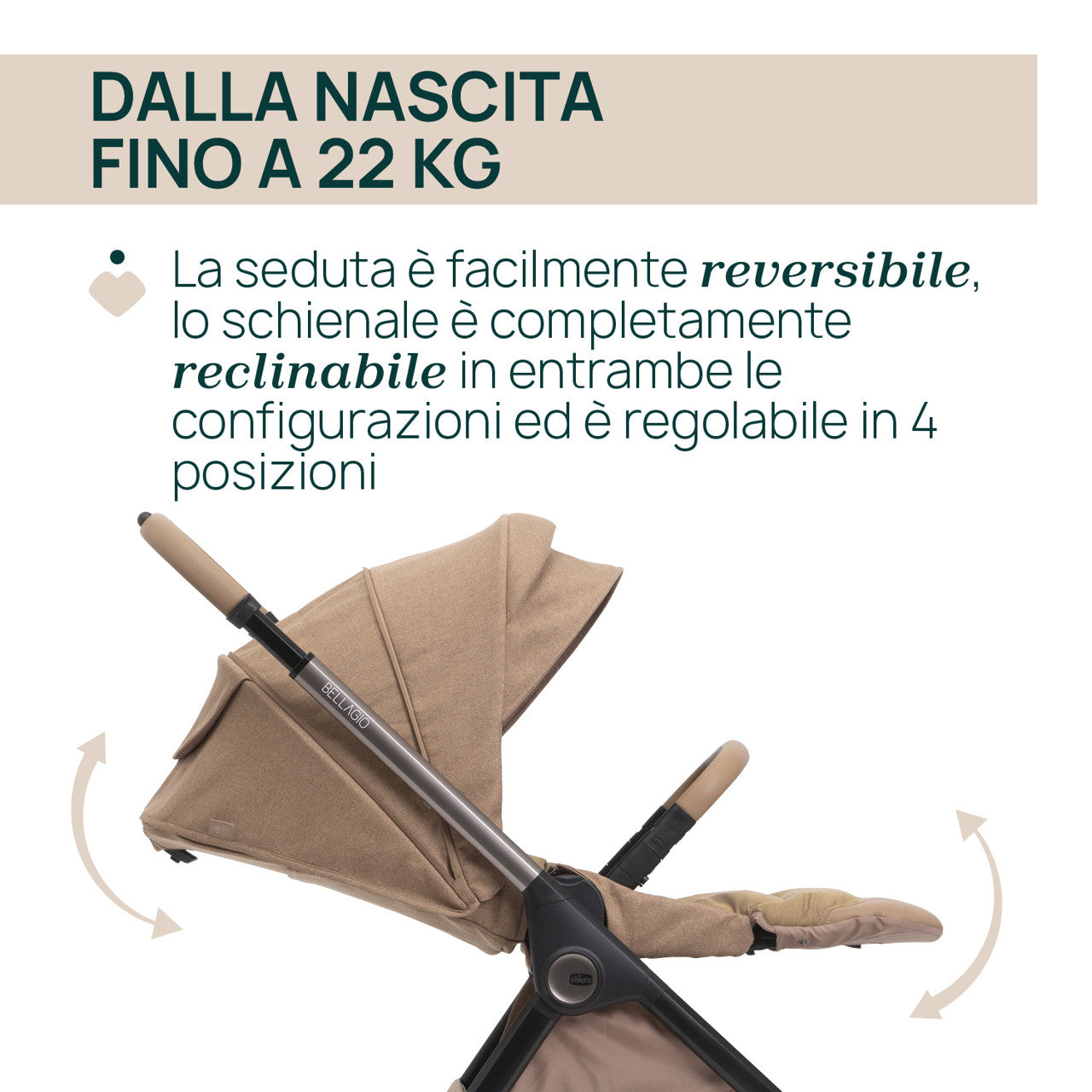 CHICCO TRIO BELLAGIO 2 CARAMEL CON FIRST SEAT