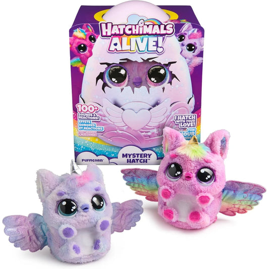 HATCHIMALS ALIVE Magico Uovo in versione Pufficorn (Ice o Sky)
