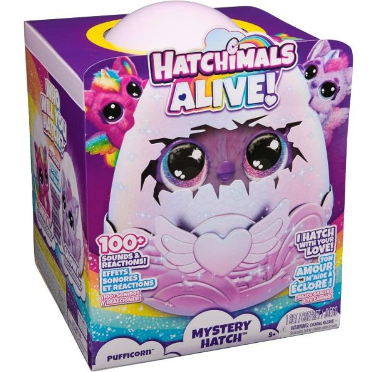 HATCHIMALS ALIVE Magico Uovo in versione Pufficorn (Ice o Sky)