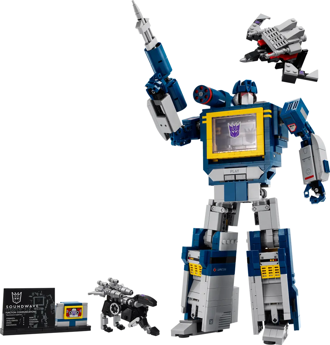 LEGO 10358 Transformers: Soundwave iconico Decepticon Soundwave