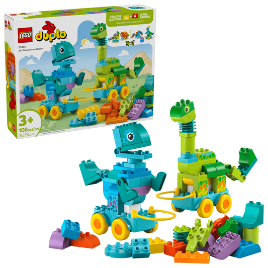 LEGO DUPLO 10451 Dinosauri su ruote 3 in 1