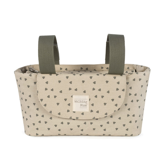 Organizer Bag Hearts Poppy moss