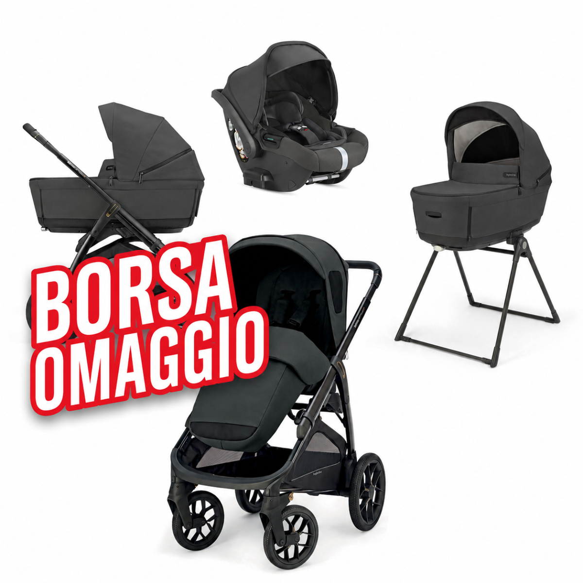 INGLESINA APTICA XT 2025 CON DARWIN RECLINE E BORSA OMAGGIO MAGNET GREY