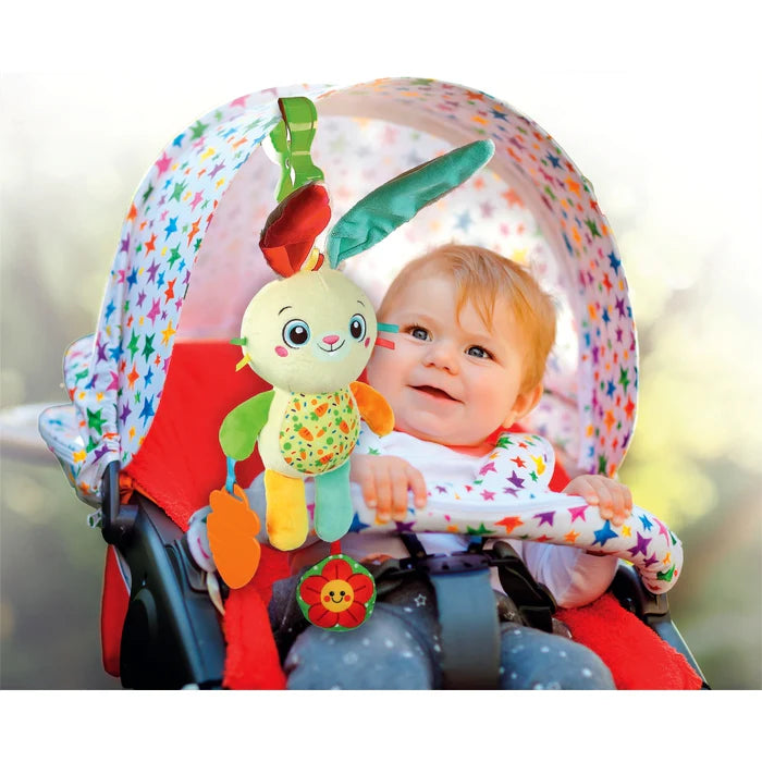 CLEMENTONI 17622 Travel Plush with Clamp Bunny