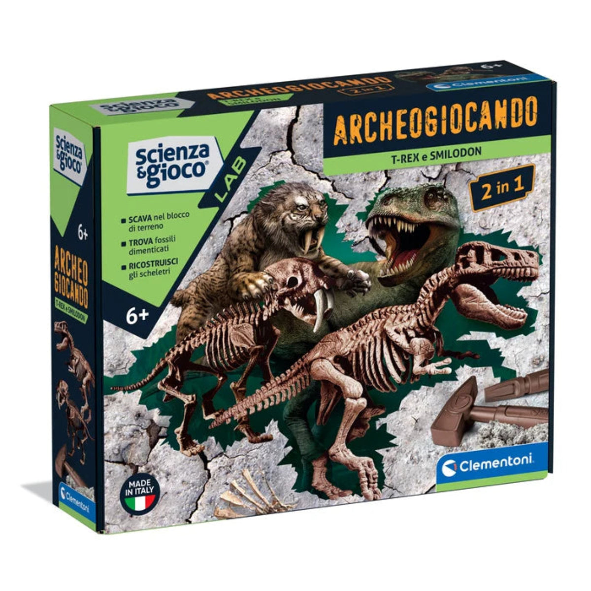 ARCHEOGIOCANDO - T-REX E SMILODON 2IN1