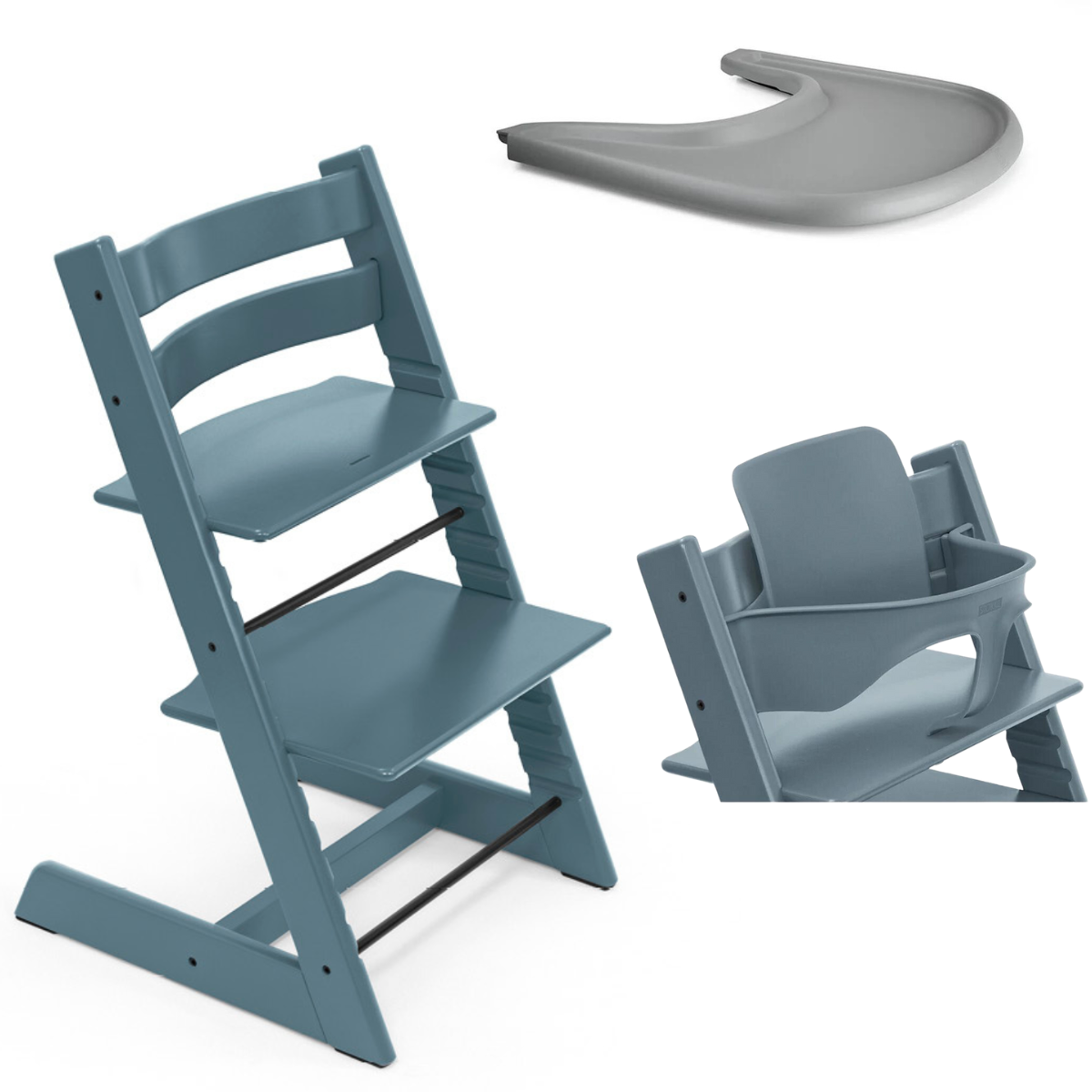 TRIPP TRAPP FJORD BLUE BUNDLE + BS + TRAY (lista n Teodoro)