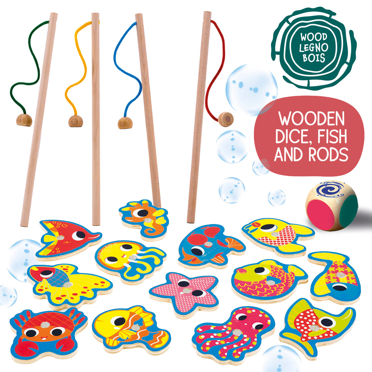MONTESSORI BABY LEGNO FISH FUN 98354