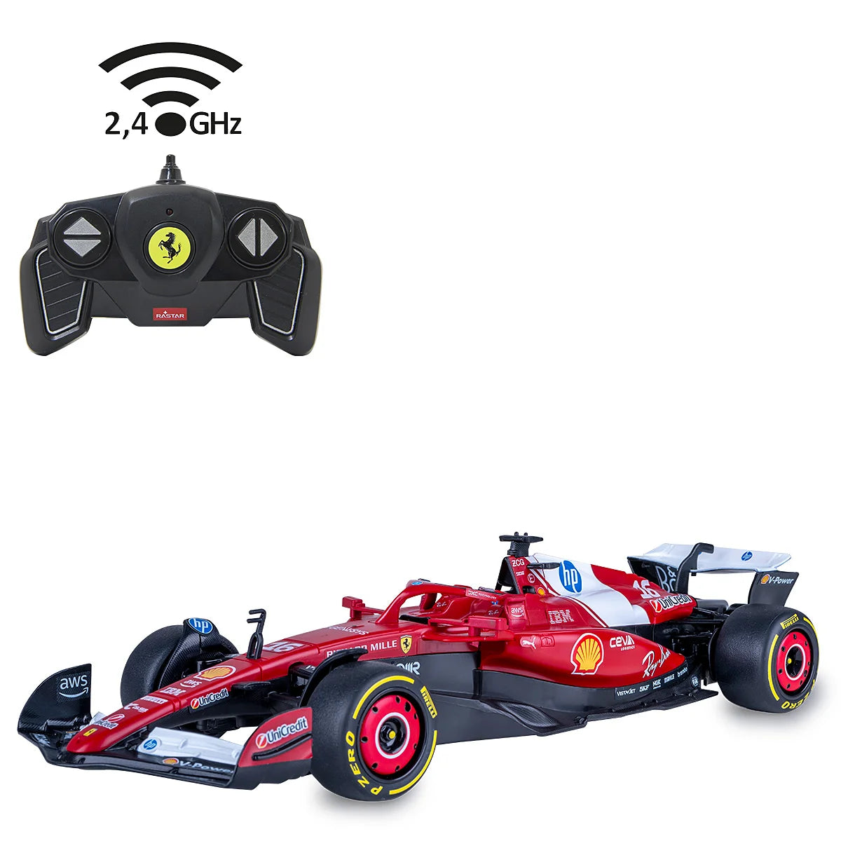 JAMARA RDC 402260 Ferrari SF-25 1:18 rosso 2,4GHz