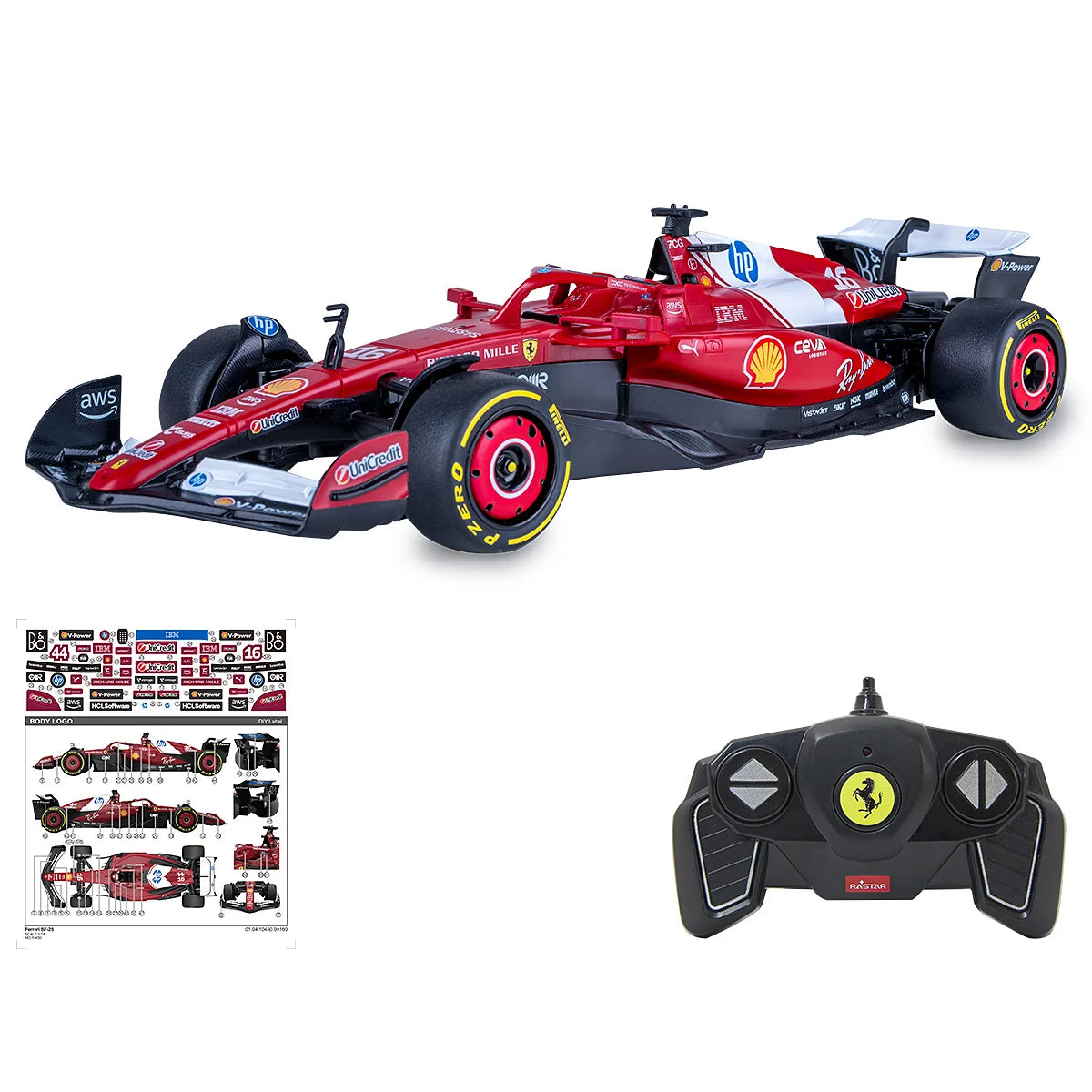 JAMARA RDC 402260 Ferrari SF-25 1:18 rosso 2,4GHz