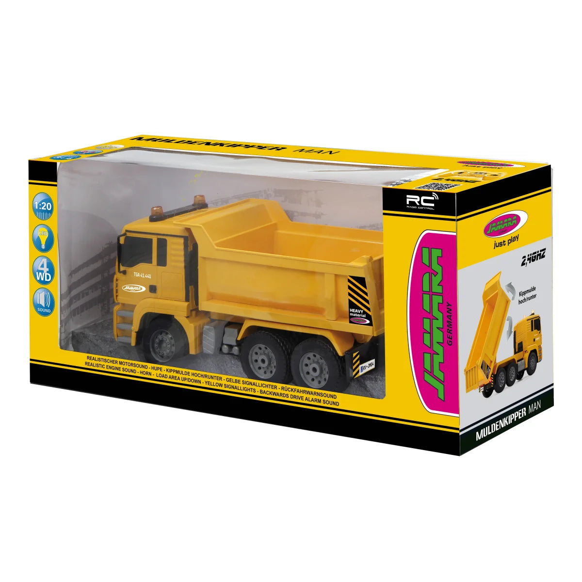 JAMARA 405002 Autocarro ribaltabile  MAN 1:20 2,4GHz