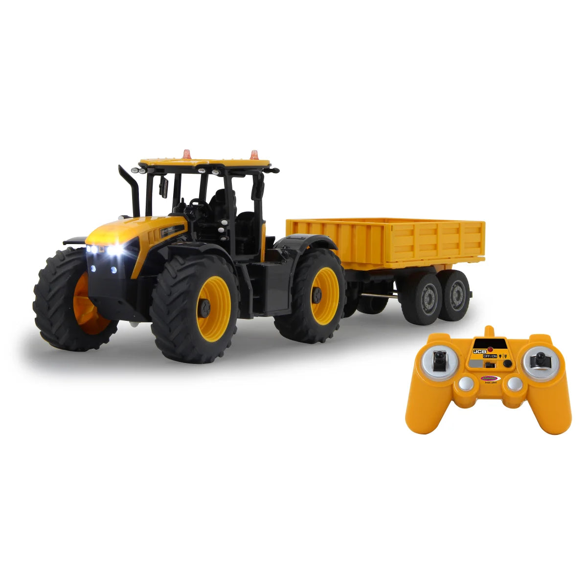 JCB RADIOCOM 405305 FASTRAC TRATTORE CON RIMORCHIO RIB 1:24