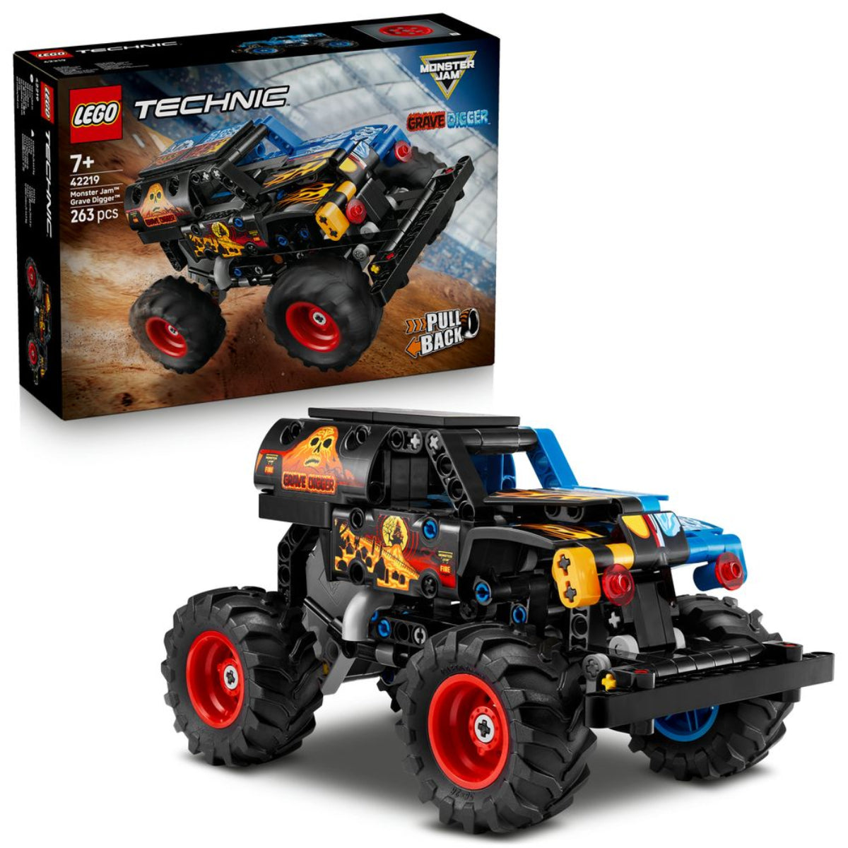 LEGO 42219 Monster Jam Grave Digger Fuoco e Ghiaccio