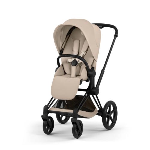 Cybex Trio Priam Comfort Matt Black-Cozy Beige con Cloud T Plus