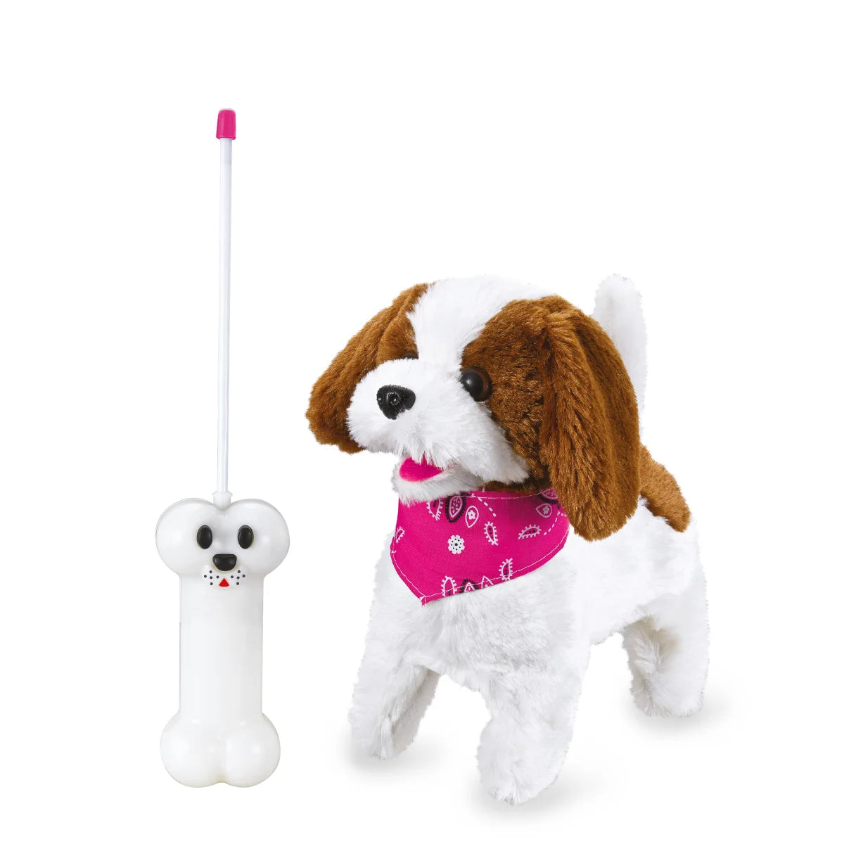 Lucky RC Peluche Cane bianco/marrone 27MHz