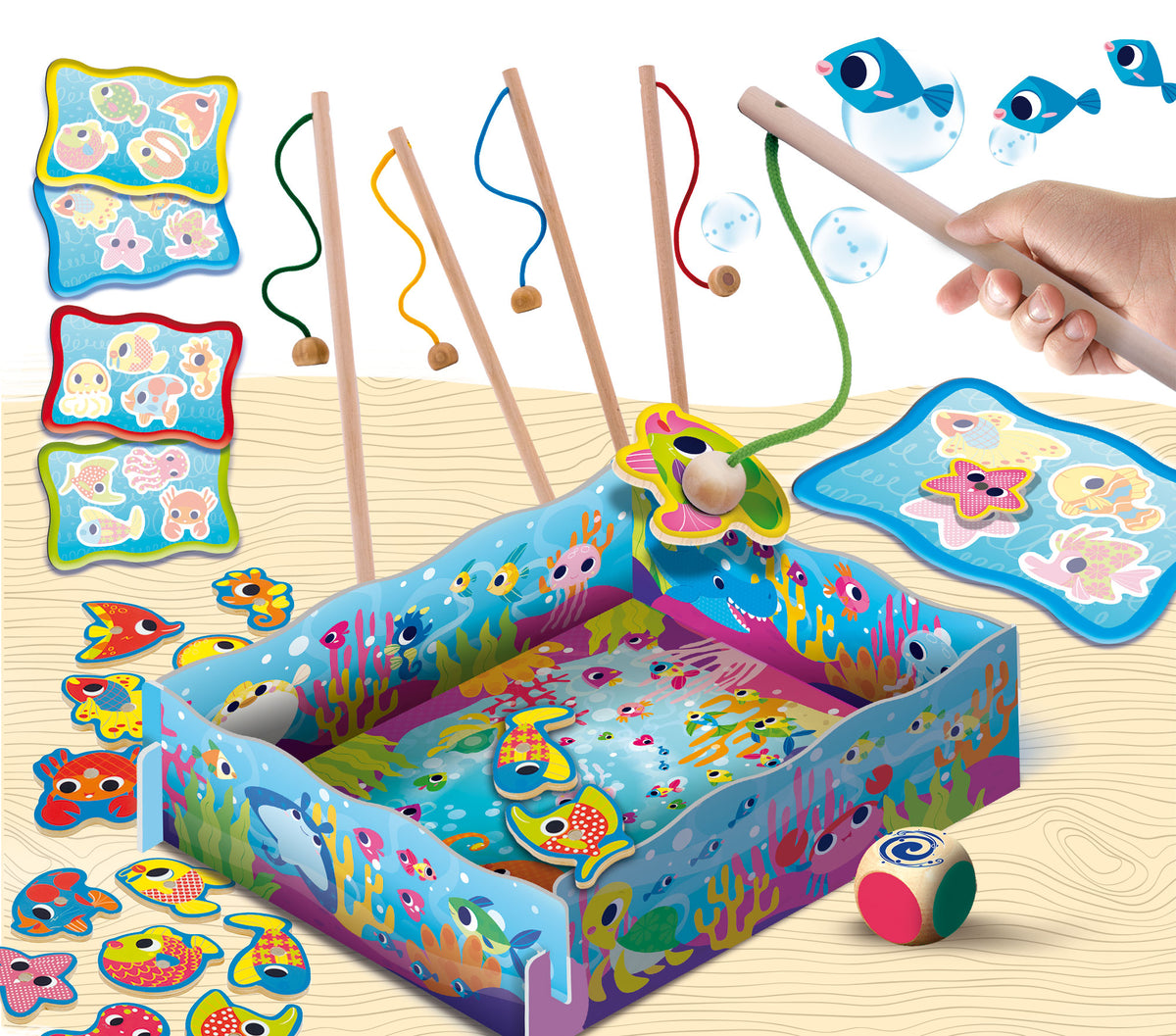 MONTESSORI BABY LEGNO FISH FUN 98354