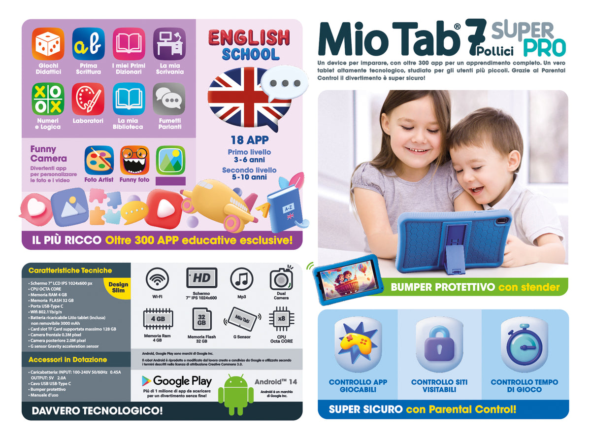 LISCIANI HI TECH ED. MIO TAB 7" SUPER PRO 108831