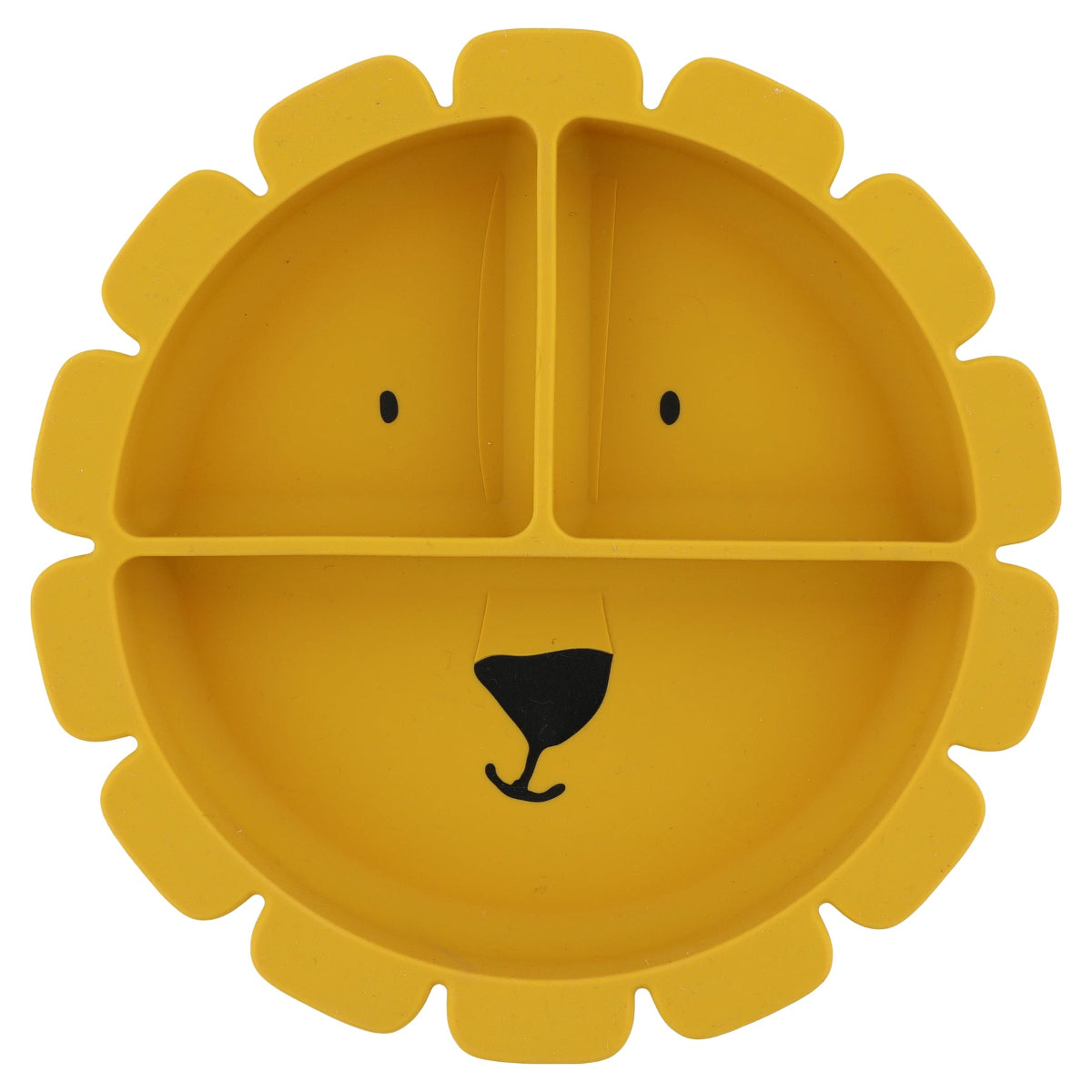 TRIXIESilicone divided suction plate - Mr. Lion