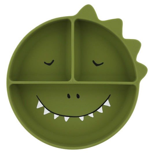 TRIXIESilicone divided suction plate - Mr. Dino