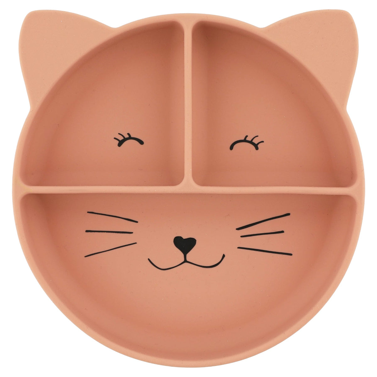 TRIXIESilicone divided suction plate - Mrs. Cat