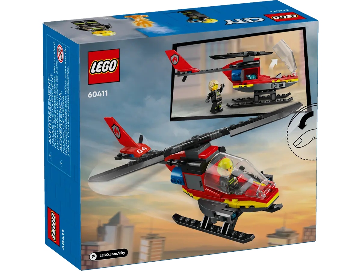 LEGO 60411 City Fire Elicottero dei pompieri