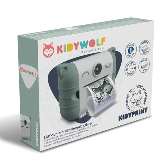 FOTOCAMERA KIDI CON STAMPANTE VERDE