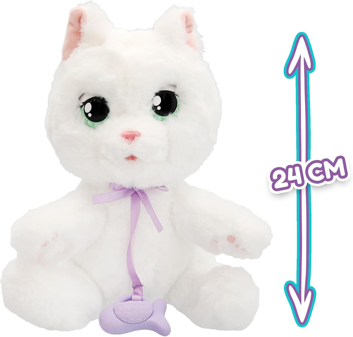 Peluche interattivo Baby Paws White Cat IMC Toys