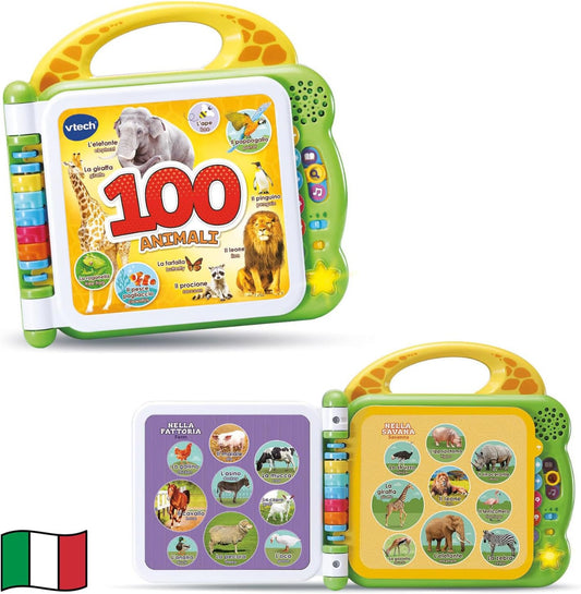V TECH Libro illustrato bilingue - 100 animali