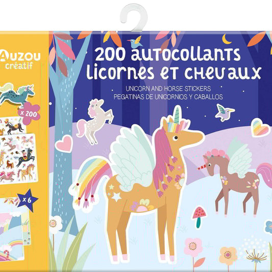 200 ADESIVI UNICORNI E CAVALLI