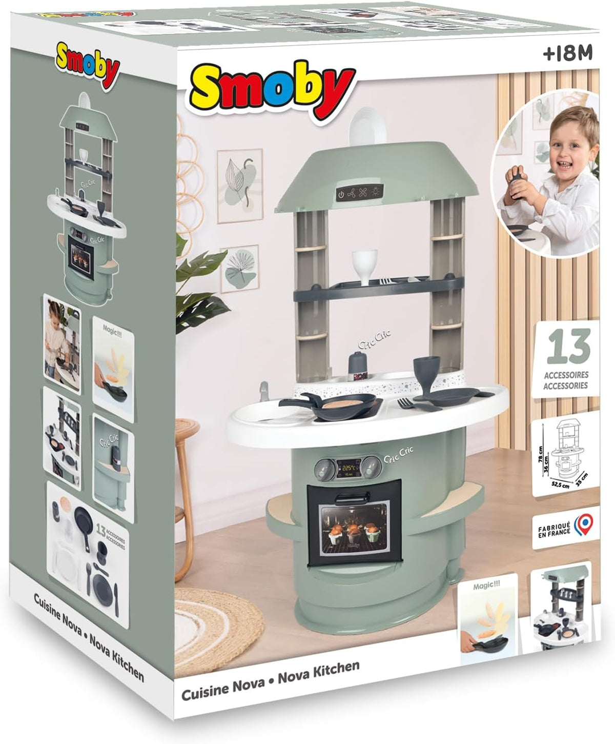 Smoby Cucina Nova con 13 Accessori – Dai 18 Mesi