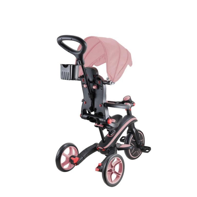 Globber - Xplorer Trike Foldable 4 in 1 - Pastel Pink