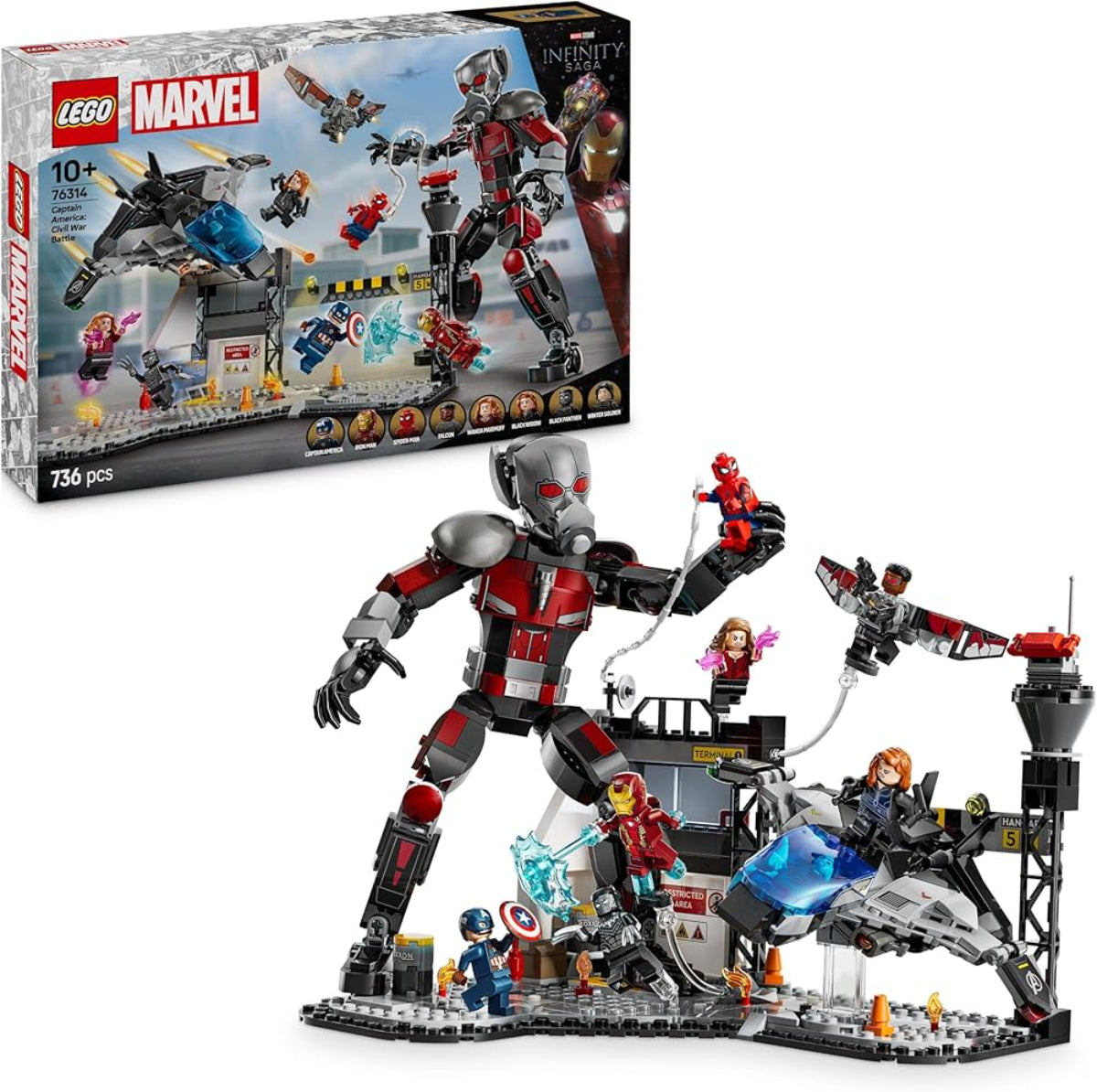 lego 76314 azione di battaglia captain America