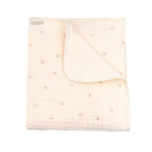 Coperta culla 100x75 - nuvola olives pink - Bamboom (lista n Samanta)