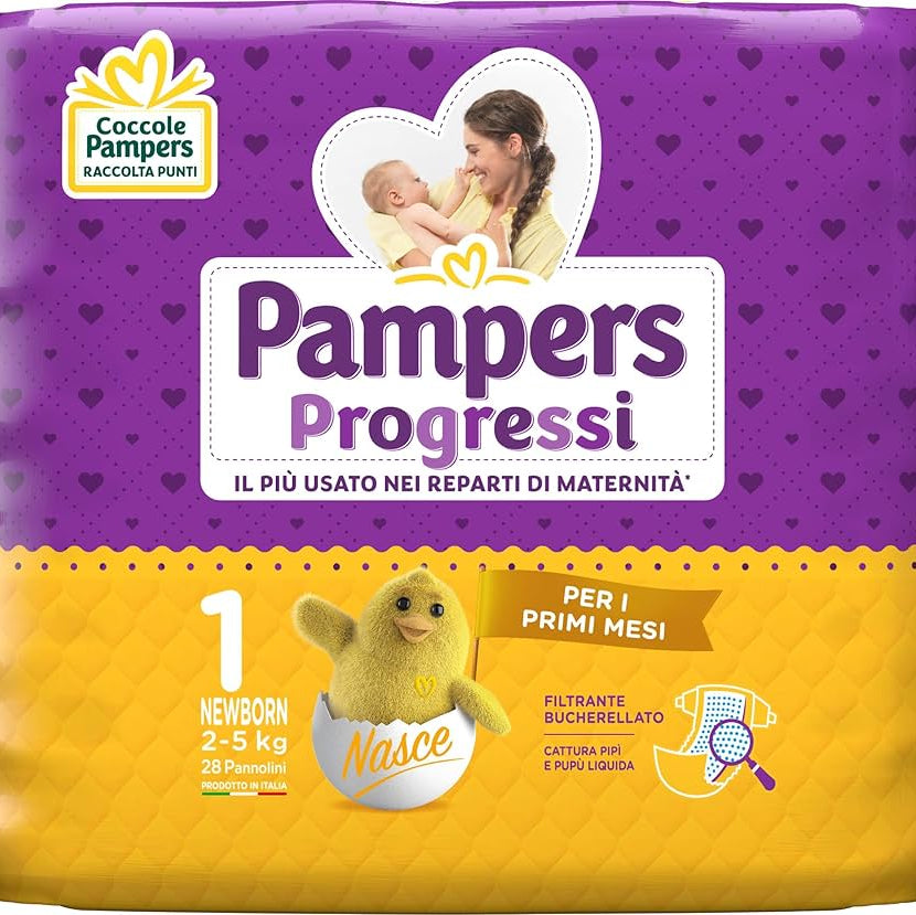 PAMPERS PROGRESSI NEWBORN 2/5 KG TG 1 (lista n Pietro)