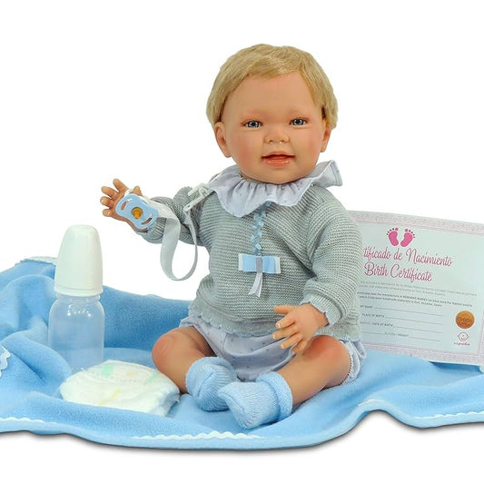NINES REBORN AZZURRO SCATOLA *40CM*