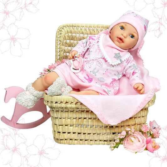 NINES REBORN ROSA SCATOLA *40CM*