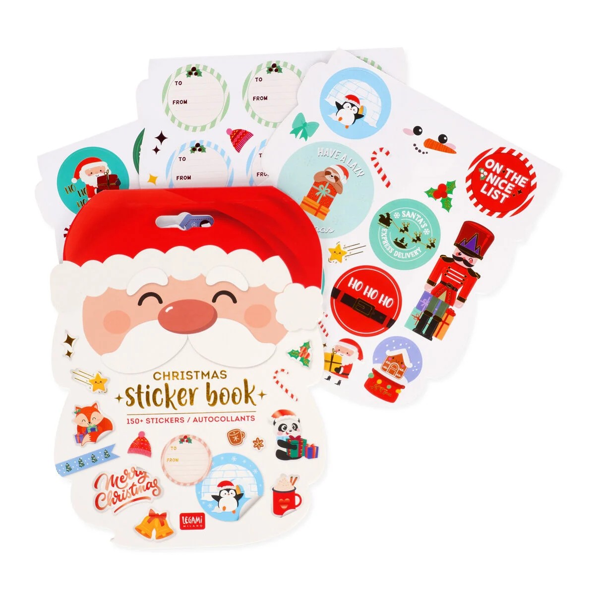 SET OF 150+ CHRISTMAS STICKERS - STICKER BOOK - SANTA CLAUS