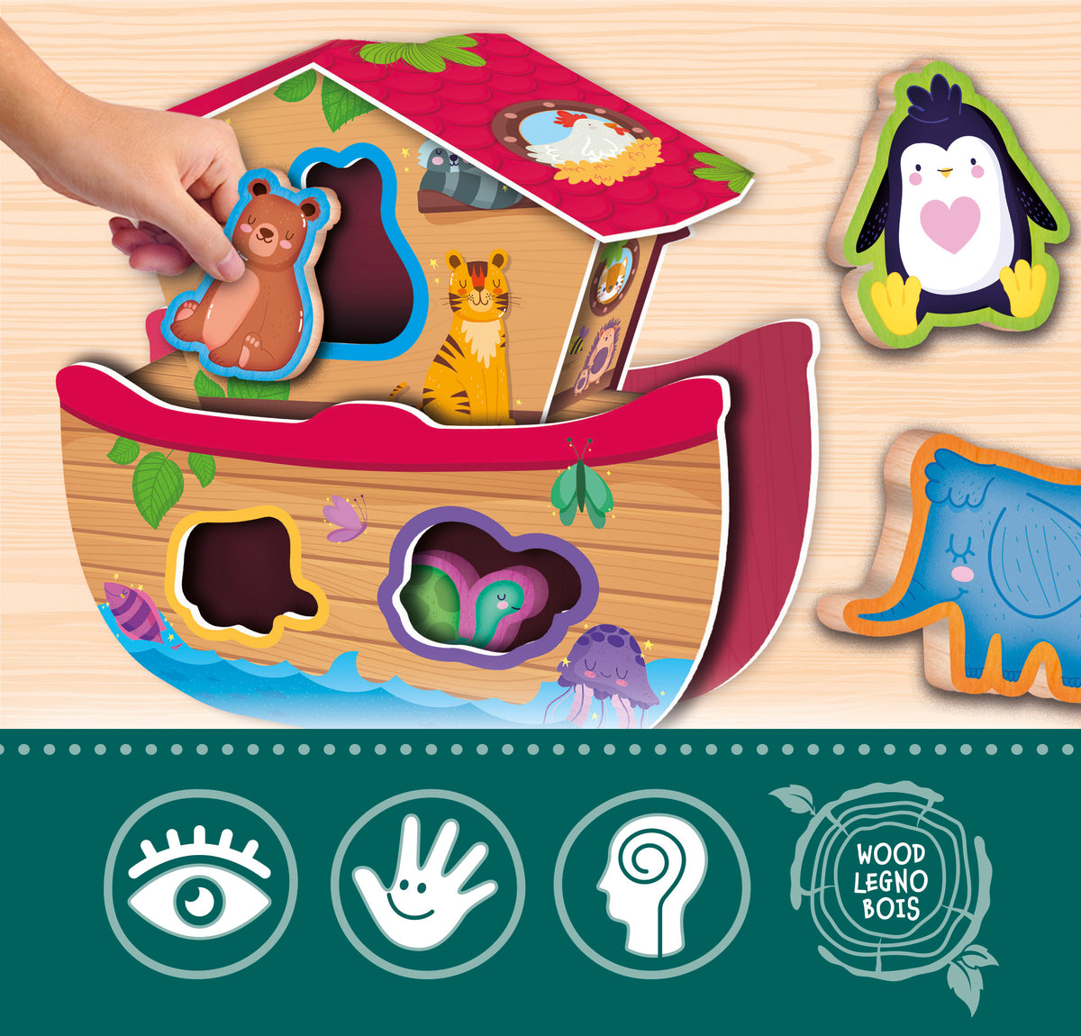 MONTESSORI BABY LEGNO BABY ANIMALS 96893