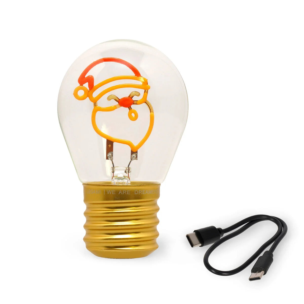 LIGHTBULB-SHAPED TABLE LAMP - BULB FICTION - SANTA CLAUS