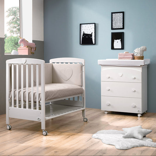 BAGNETTO PRAIM BIANCO CON DECORO TORTORA