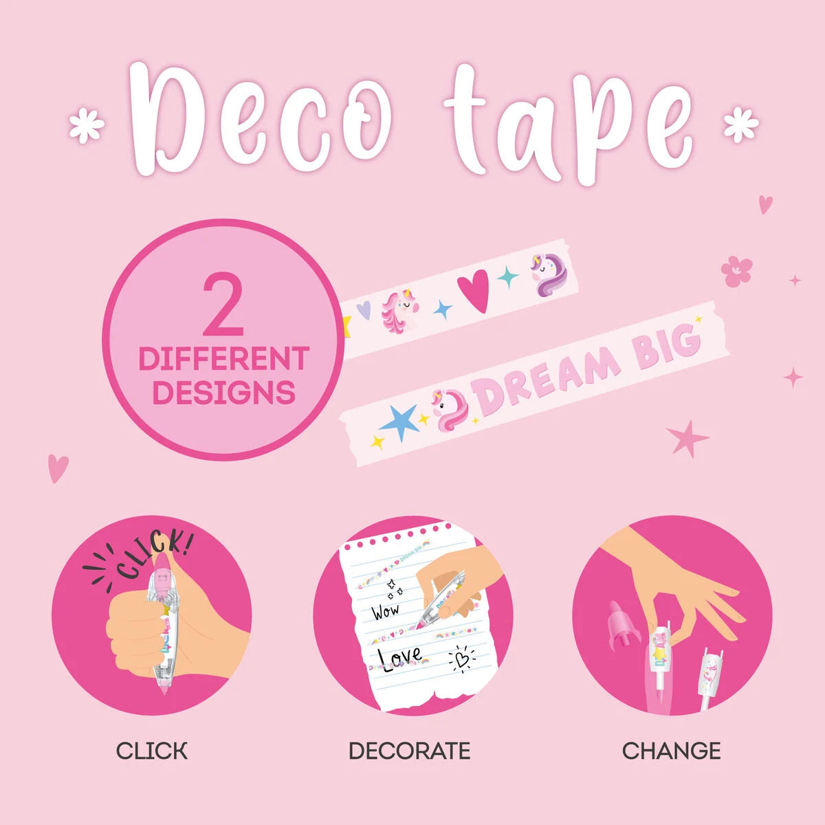 DECORATION TAPE PEN - DECO TAPE - UNICORN