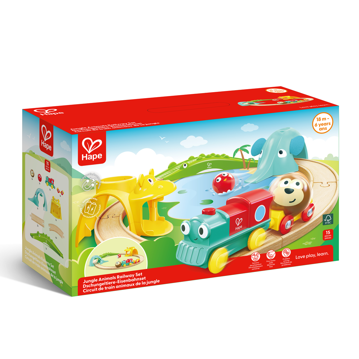 HAPE Jungle Animals Railway Set E3887
