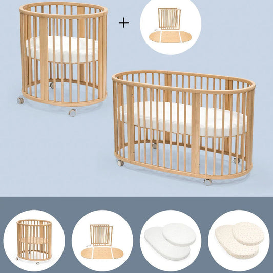 Stokke Sleepi Bundle Completo Lettino Evolutivo 0-5 Anni - NATURALE