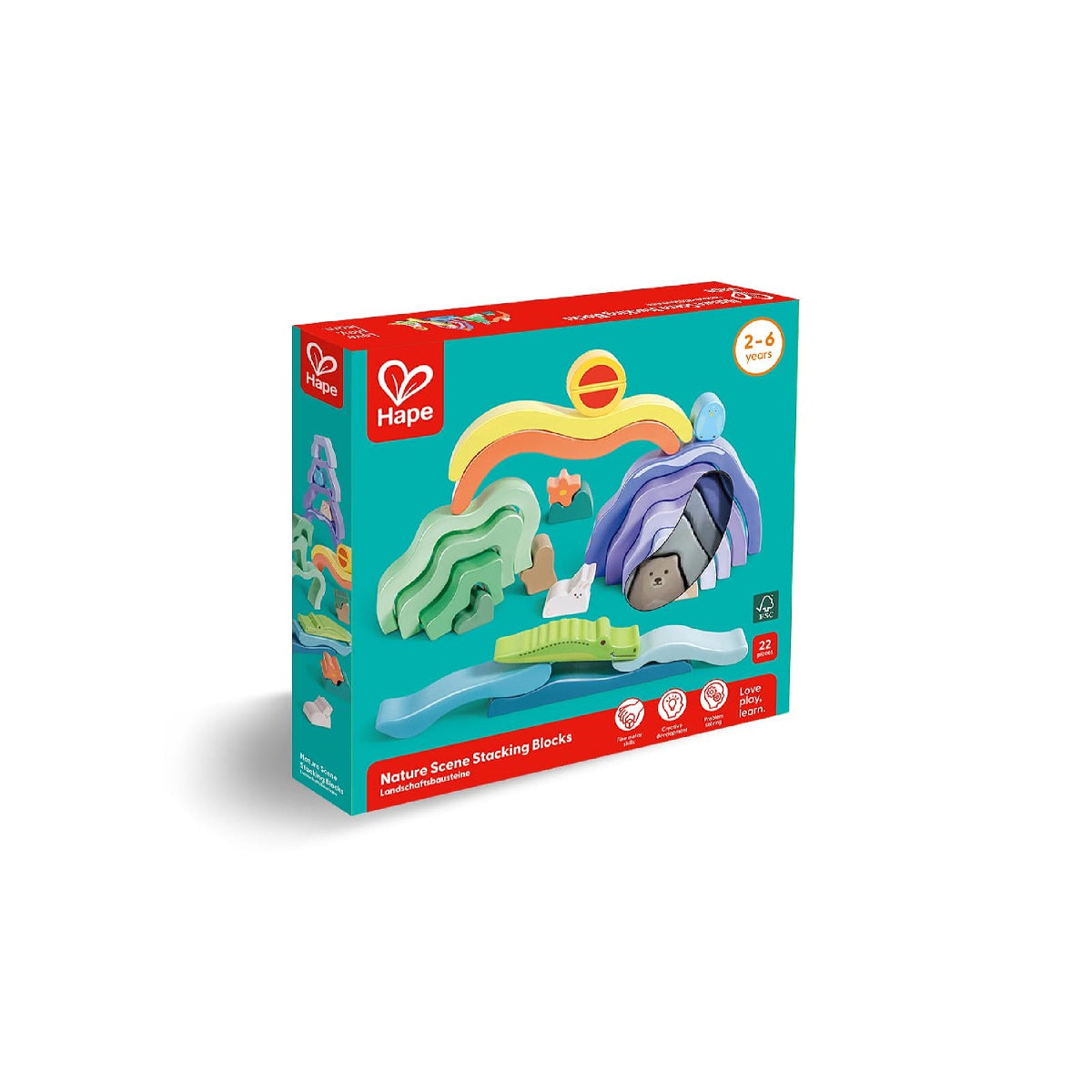 HAPE Blocchi impilabili con paesaggio natura