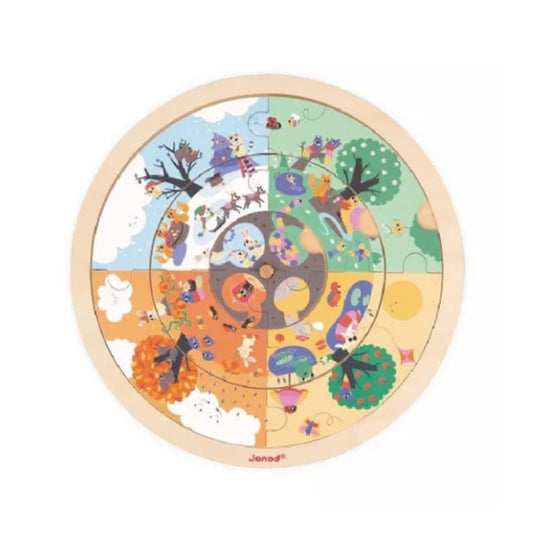 PEDAGOGIA - PUZZLE DI OSSERVAZIONE ROTONDO - IL GIARDINO