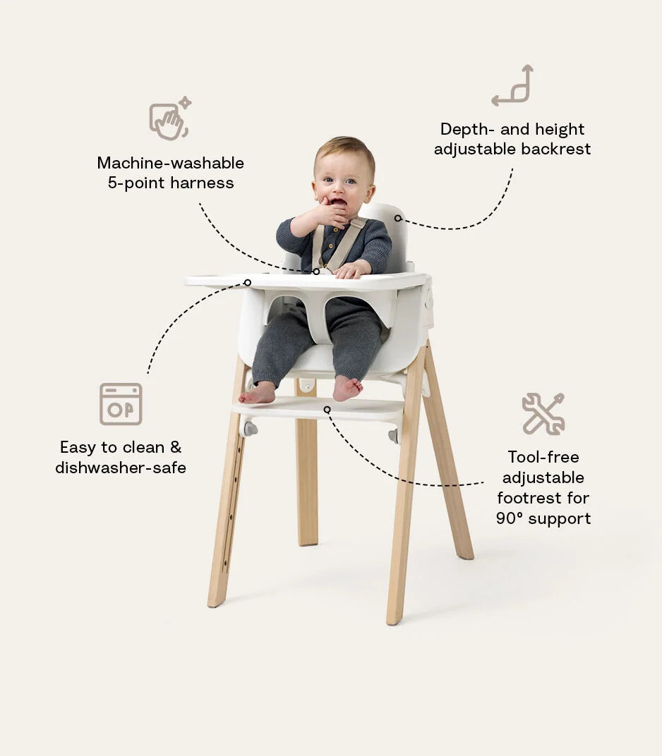 Stokke Steps High Chair White / Natural