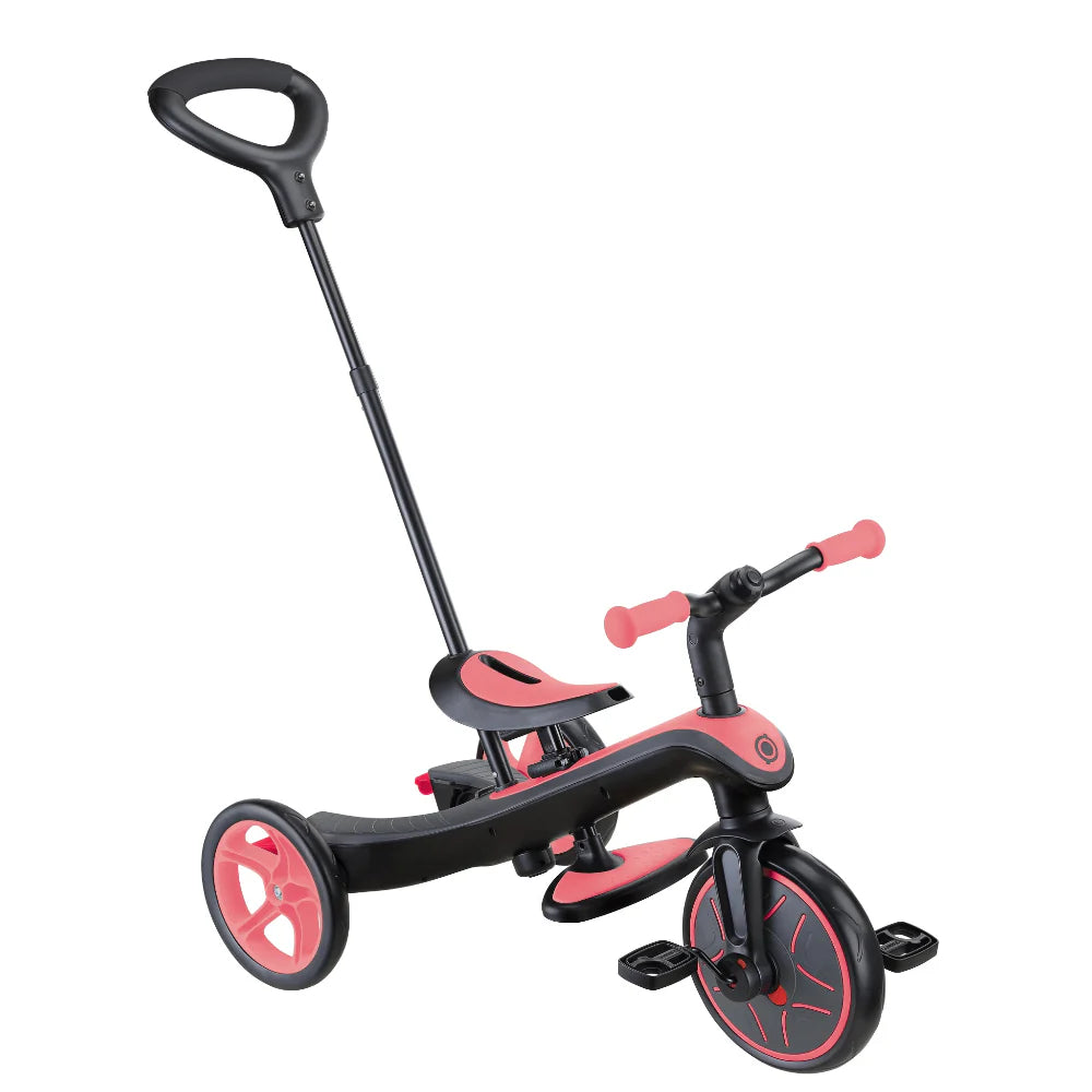 Globber - Explorer Trike 4in1 Deluxe Play - Coral Pink