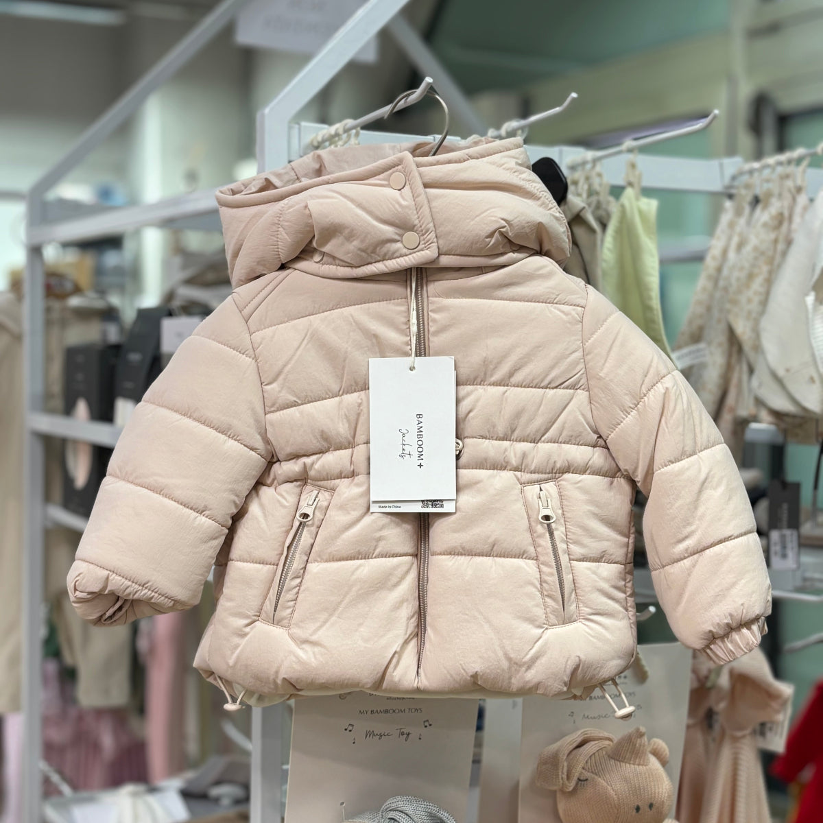 Jacket with removable hoodieVintage Pink 12-18M1086