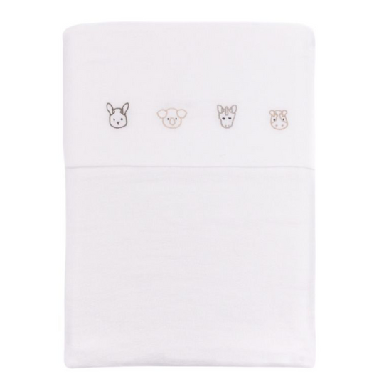 FITTED SHEET WHIT PRINTS CRADLE ANIMAL FRIENDS BAMBOOM (lista n J e D)