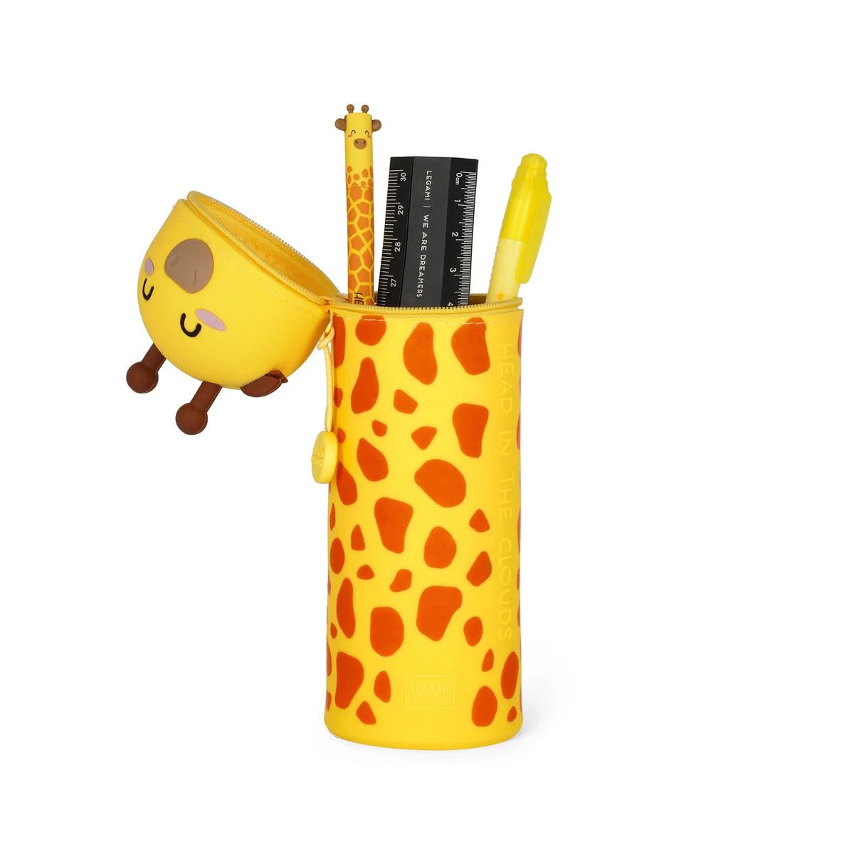 2-IN-1 SILICONE PENCIL CASE - KAWAII - GIRAFFE
